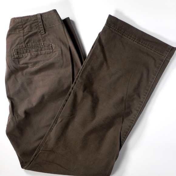 Eddie Bauer Sz 8 Blakely Fit Brown Pant 32 x 31.5 Cotton Stretch 2-Button Front - Picture 9 of 9